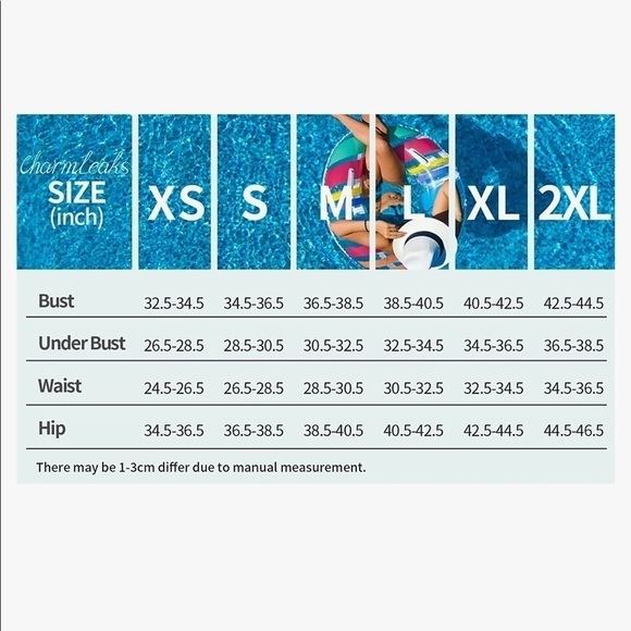 NWT Amazon charm leaks womens halter bikini swimwear high neck two piece bikini - Picture 8 of 8